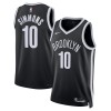 Canotte Uomo Brooklyn Nets Ben Simmons 10 Nike 2022-23 Icon Edition Nero Swingman